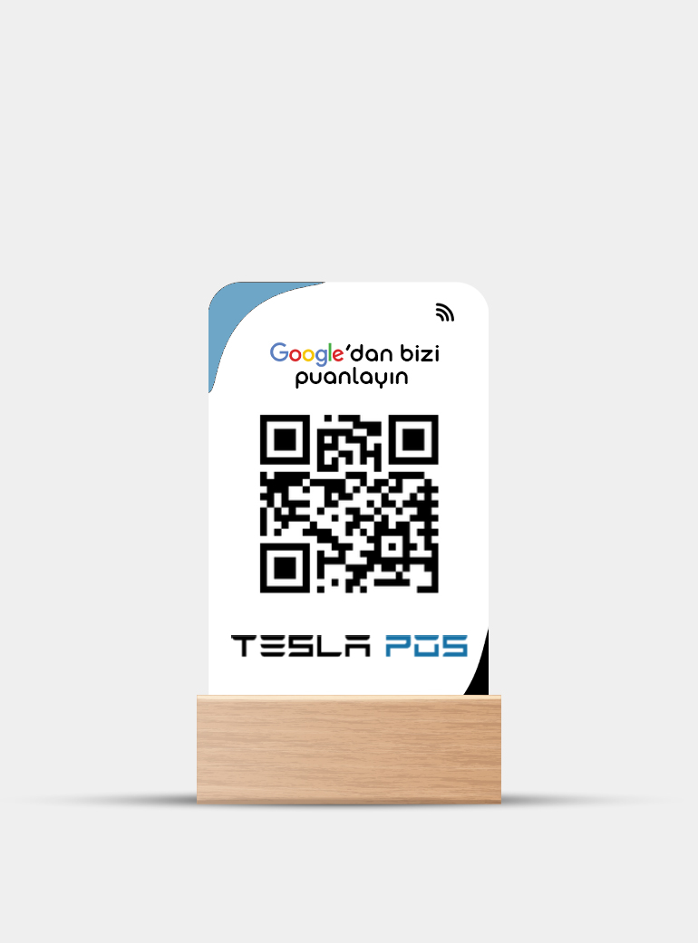 NFC ve QR Kod Google Yorum ve Puanlama Kartı